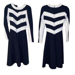 BCL Striped Dress with Color Blocks - Long Sleeve